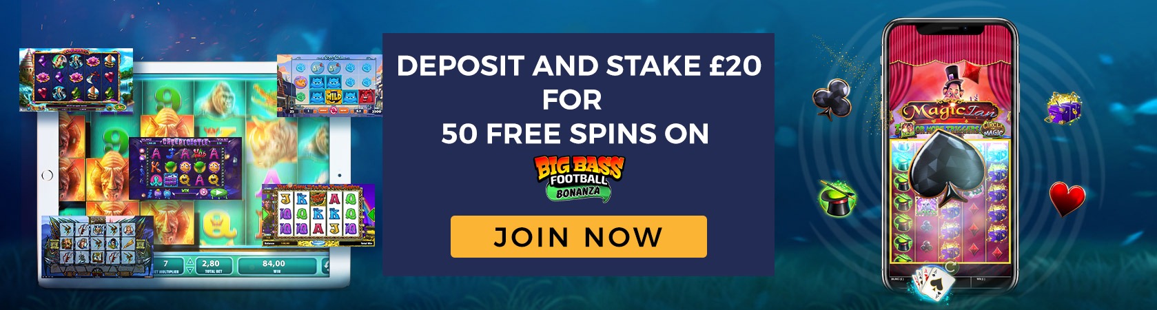 Pay by Phone Bill Casino - 50 Free Spins on Big Bass Football Bonanza